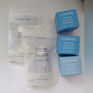 5pcLANEIGE Mini Travel Set- Cream Skin Toner & Water Bank Moisturizer, New